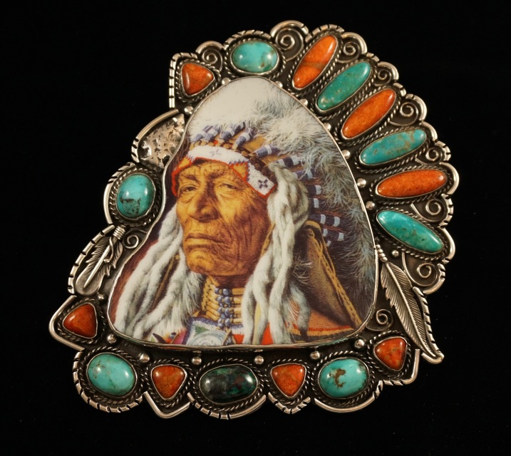 chief in headdress (SOLD)